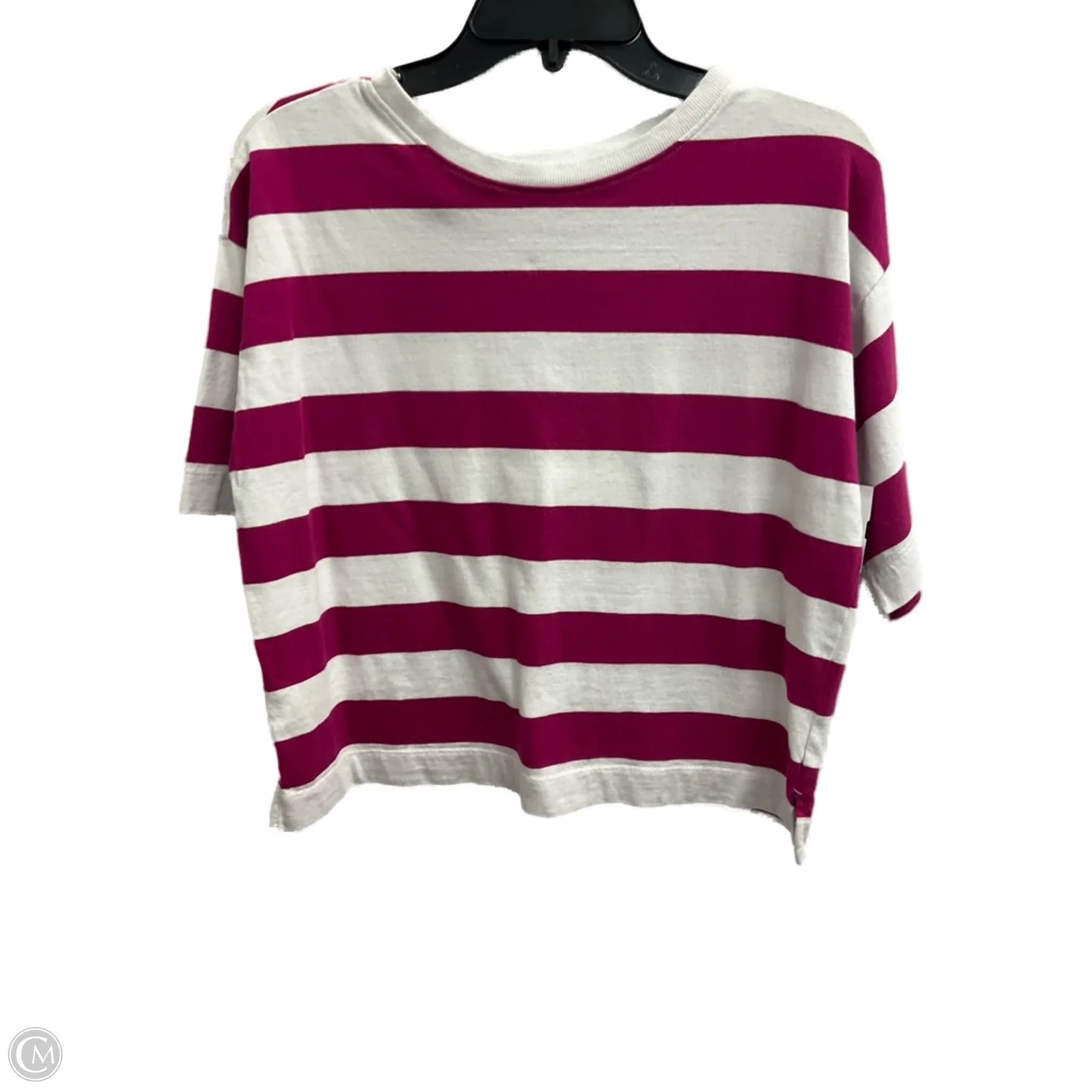 Top Short Sleeve By Loft In Striped Pattern, Size: S