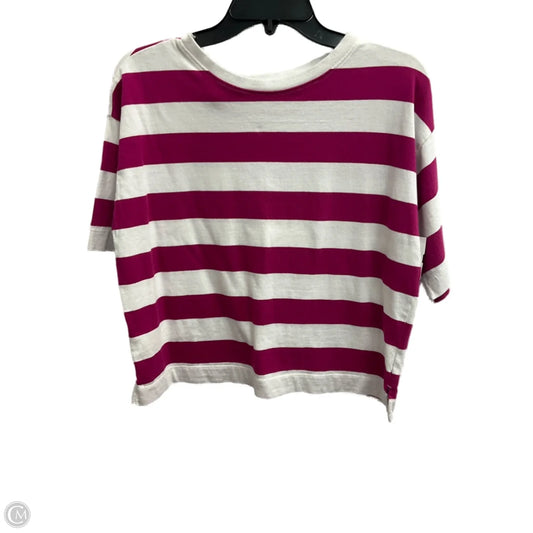 Top Short Sleeve By Loft In Striped Pattern, Size: S