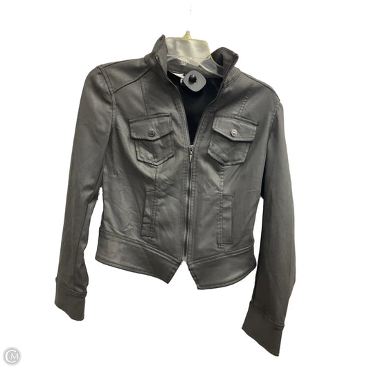 Jacket Moto By White House Black Market In Grey, Size: Xs