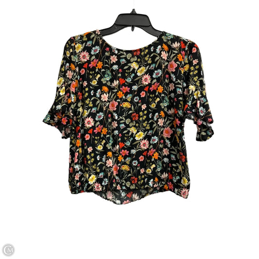 Top Short Sleeve By Loft In Floral Print, Size: S