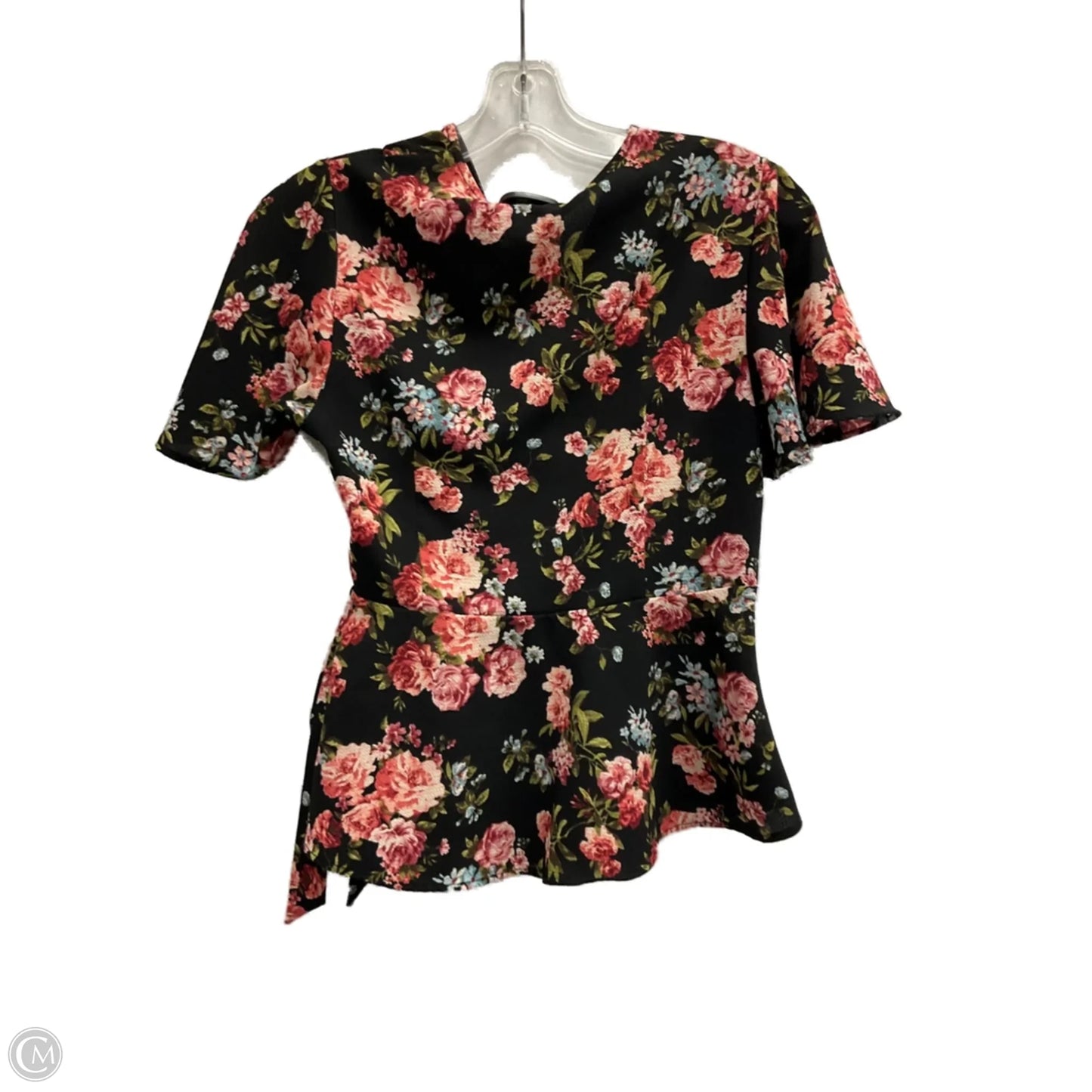 Top Short Sleeve By Monteau In Floral Print, Size: M