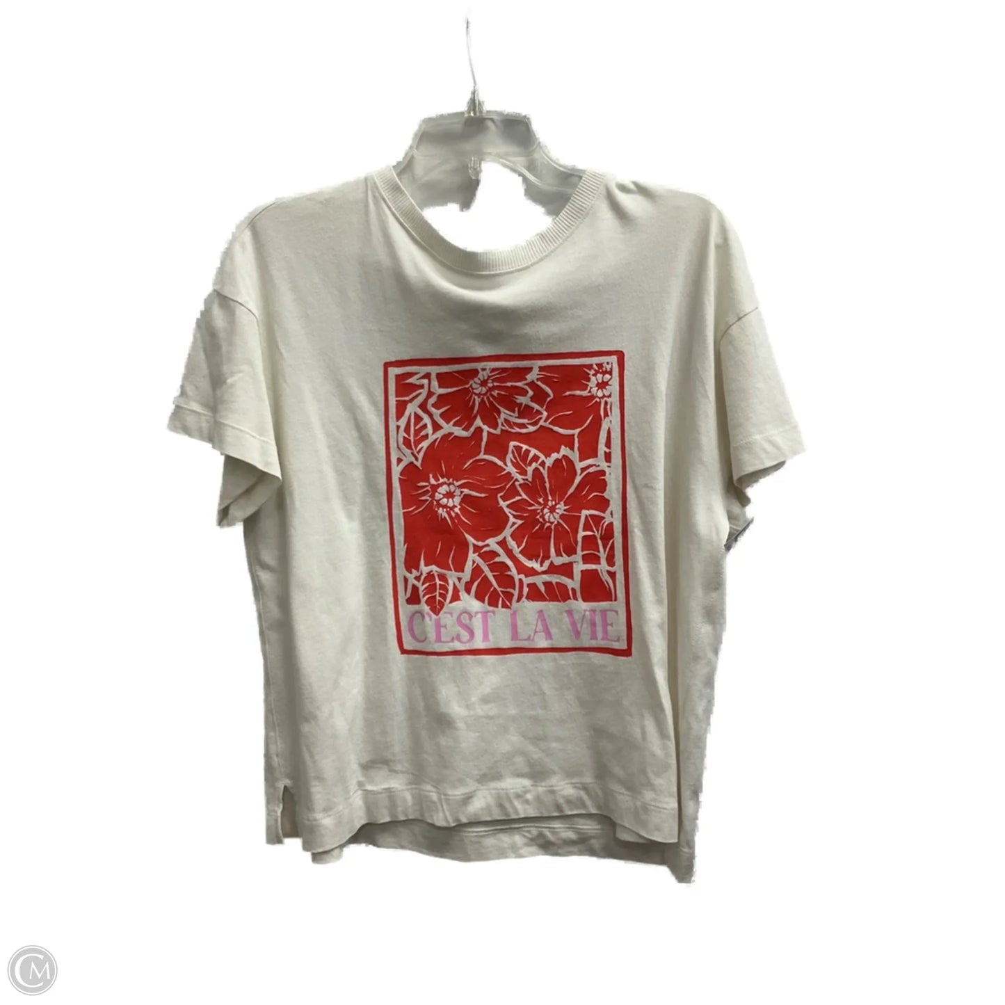 Top Short Sleeve By Sonoma In White, Size: M