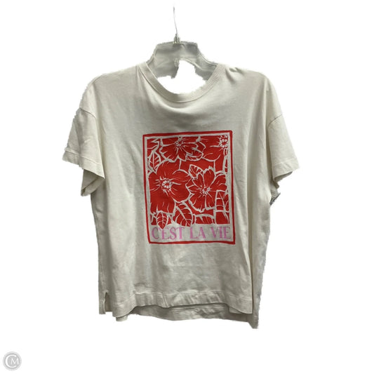 Top Short Sleeve By Sonoma In White, Size: M