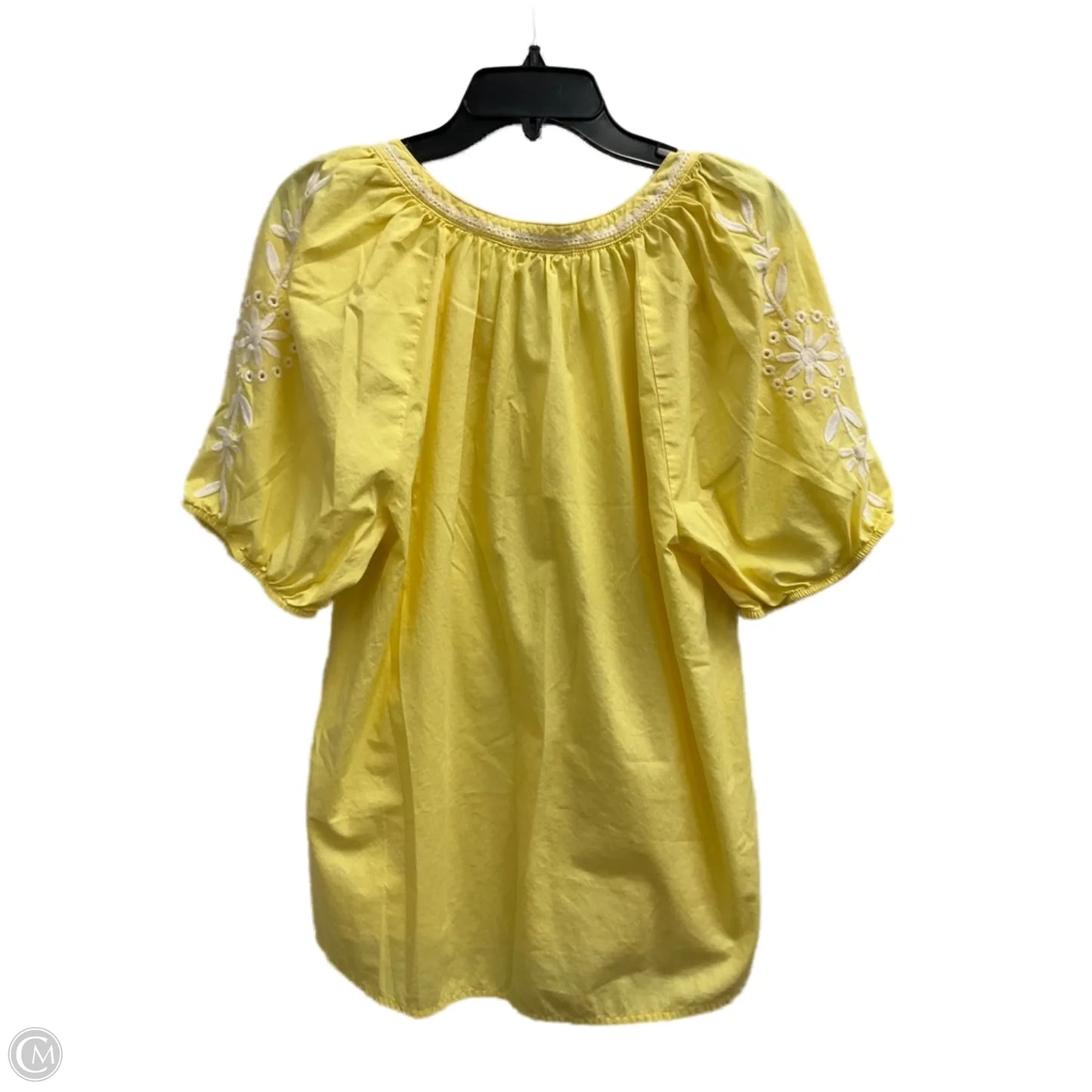Top Short Sleeve By St Johns Bay In Yellow, Size: Xl