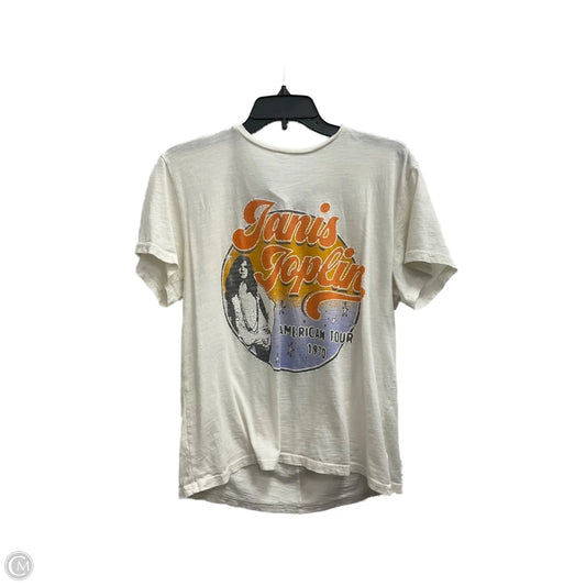 Top Short Sleeve By Lucky Brand In Cream, Size: S