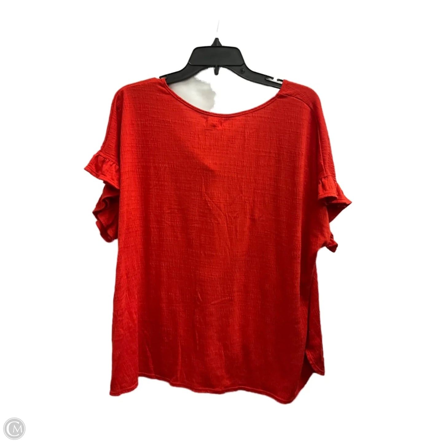 Top Short Sleeve By Max Studio In Orange, Size: 2x