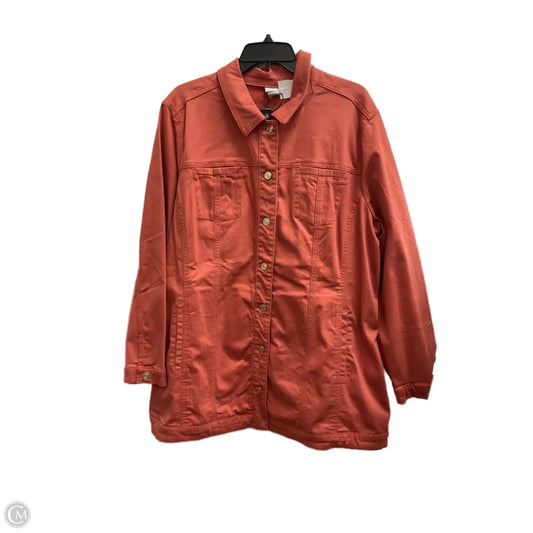Jacket Other By Chicos In Coral, Size: Xxl