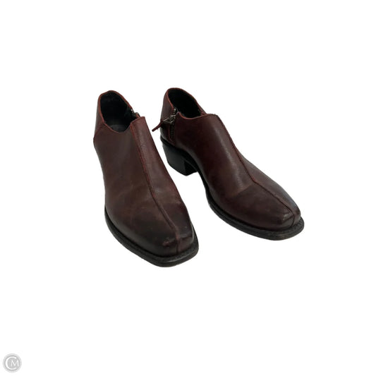 Boots Ankle Heels By Cma In Red, Size: 7