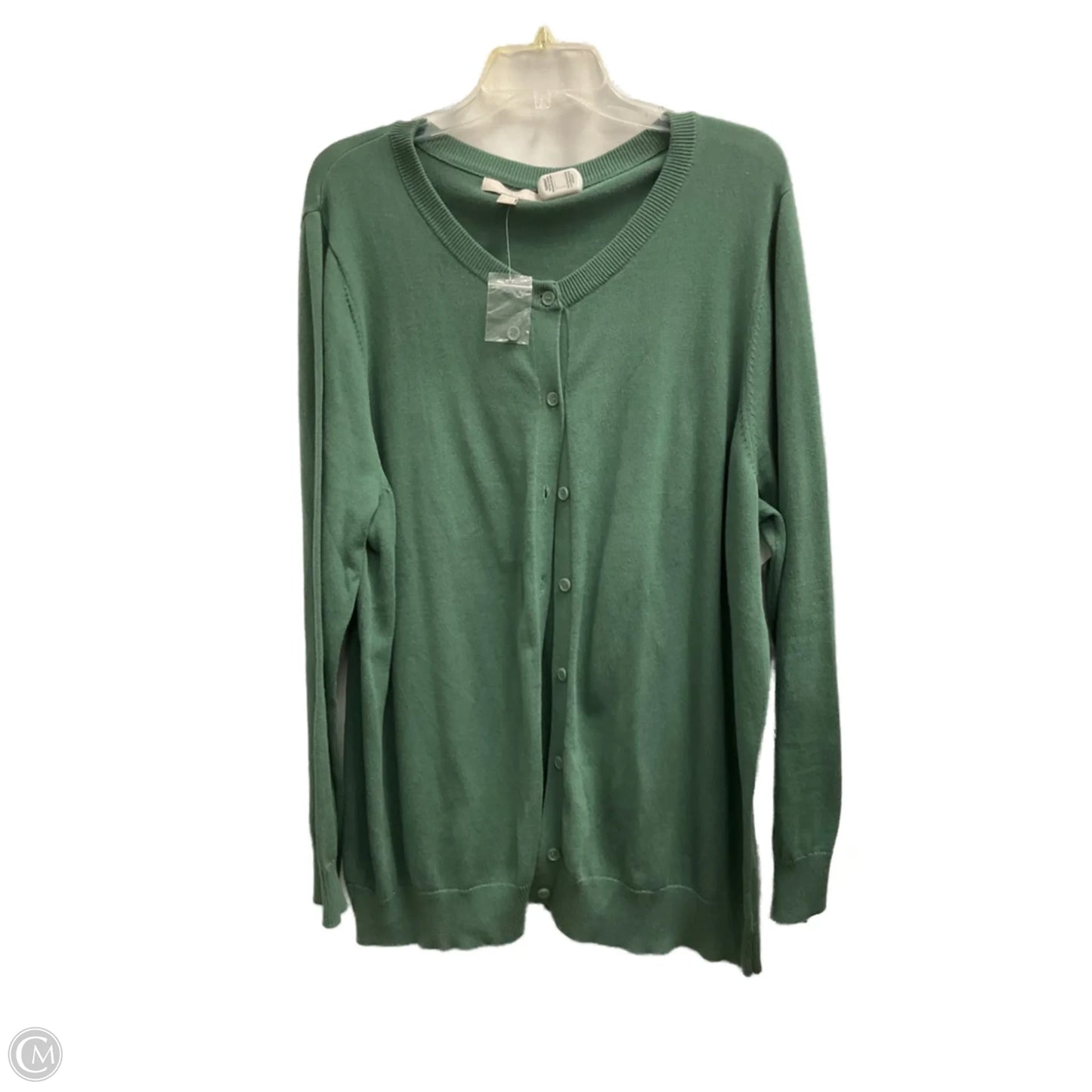 Cardigan By Woman Within In Green, Size: 1x