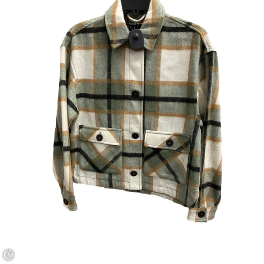 Jacket Shirt By Zara In Plaid Pattern, Size: S