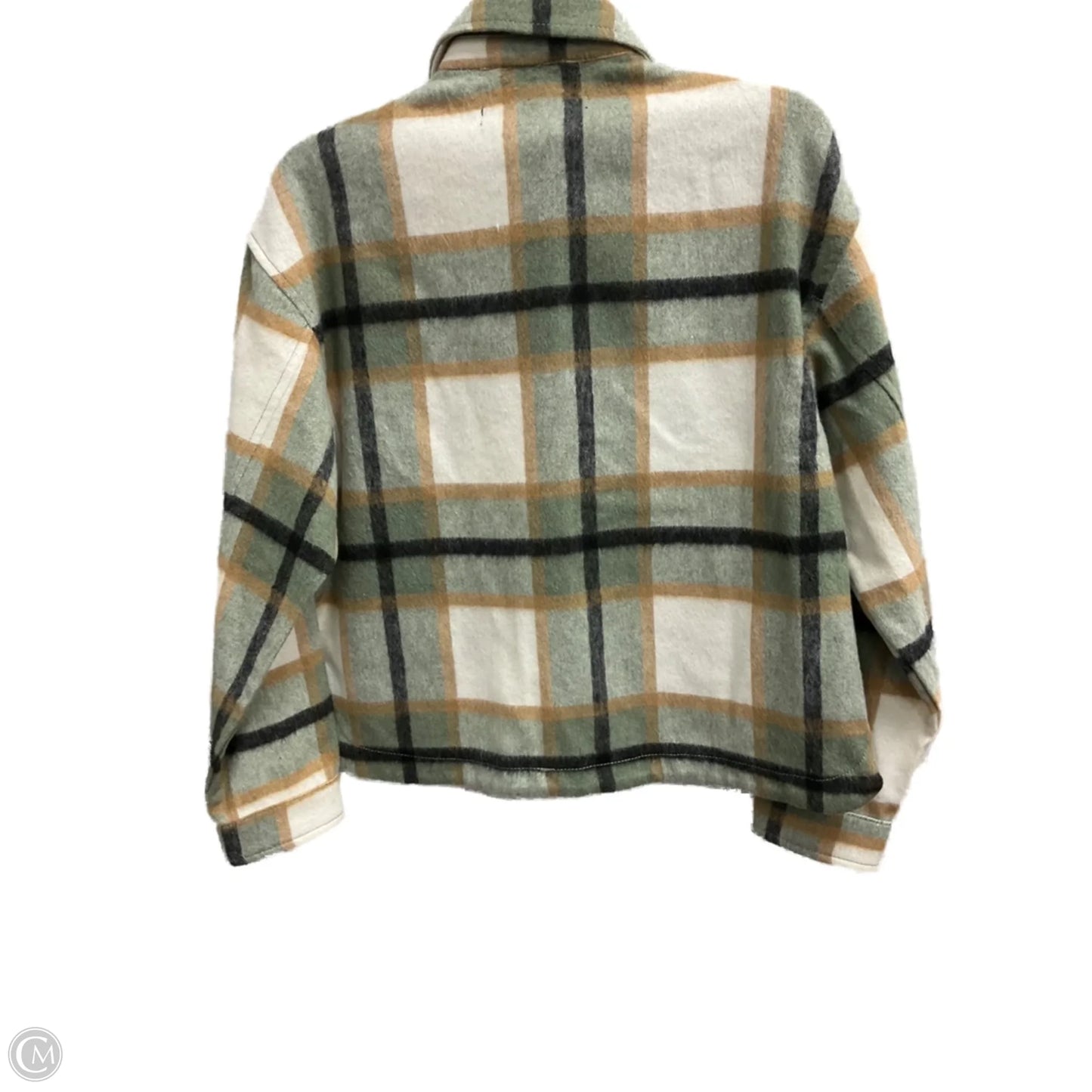 Jacket Shirt By Zara In Plaid Pattern, Size: S