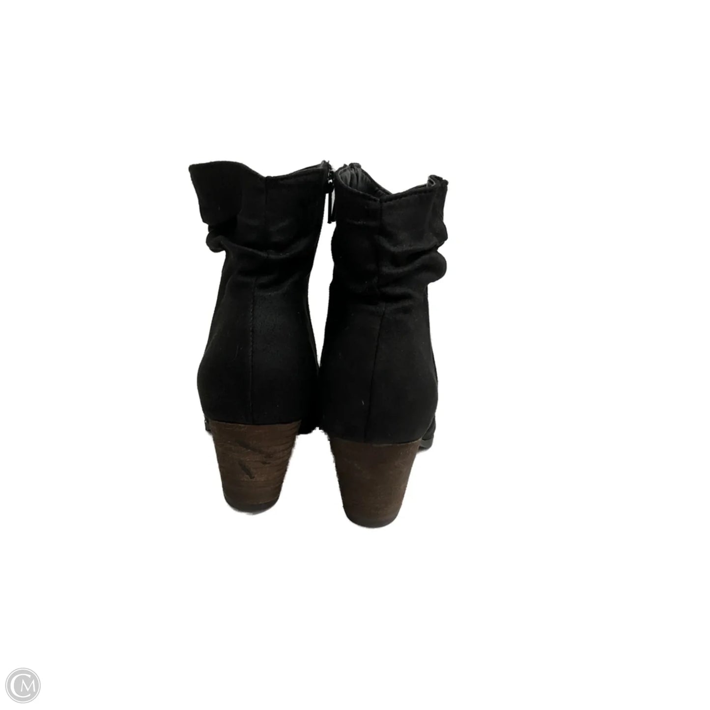 Boots Ankle Heels By Clothes Mentor In Black, Size: 7