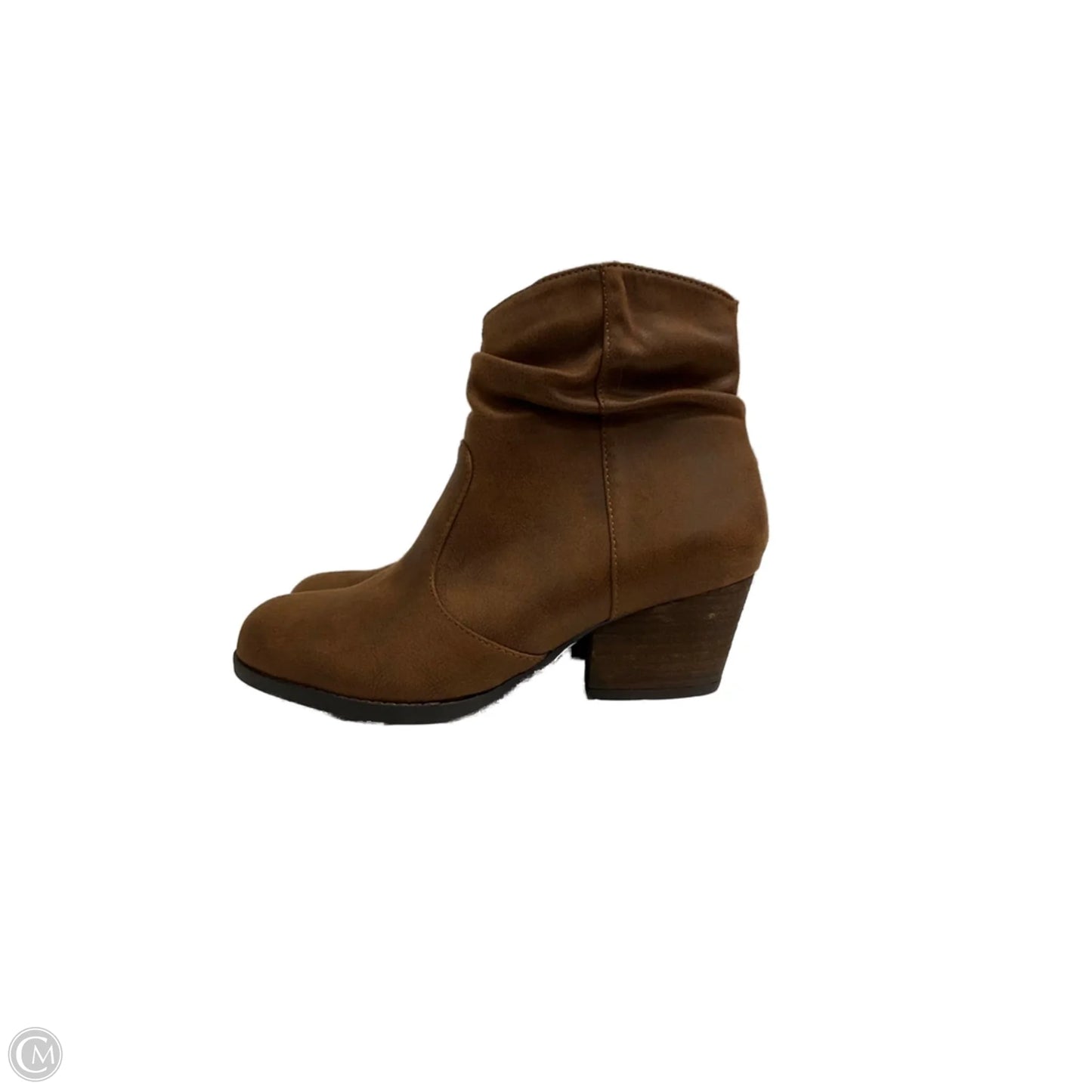 Boots Ankle Heels By Clothes Mentor In Brown, Size: 7
