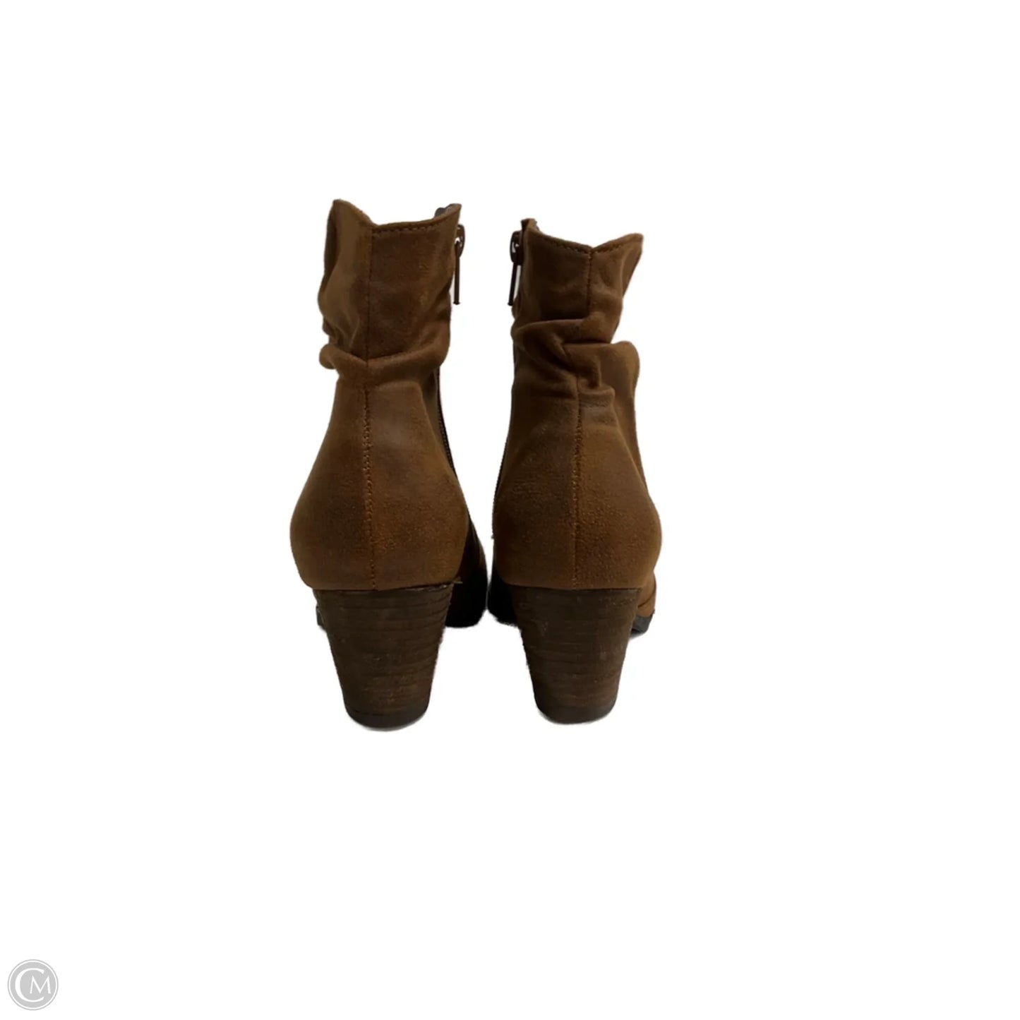 Boots Ankle Heels By Clothes Mentor In Brown, Size: 7