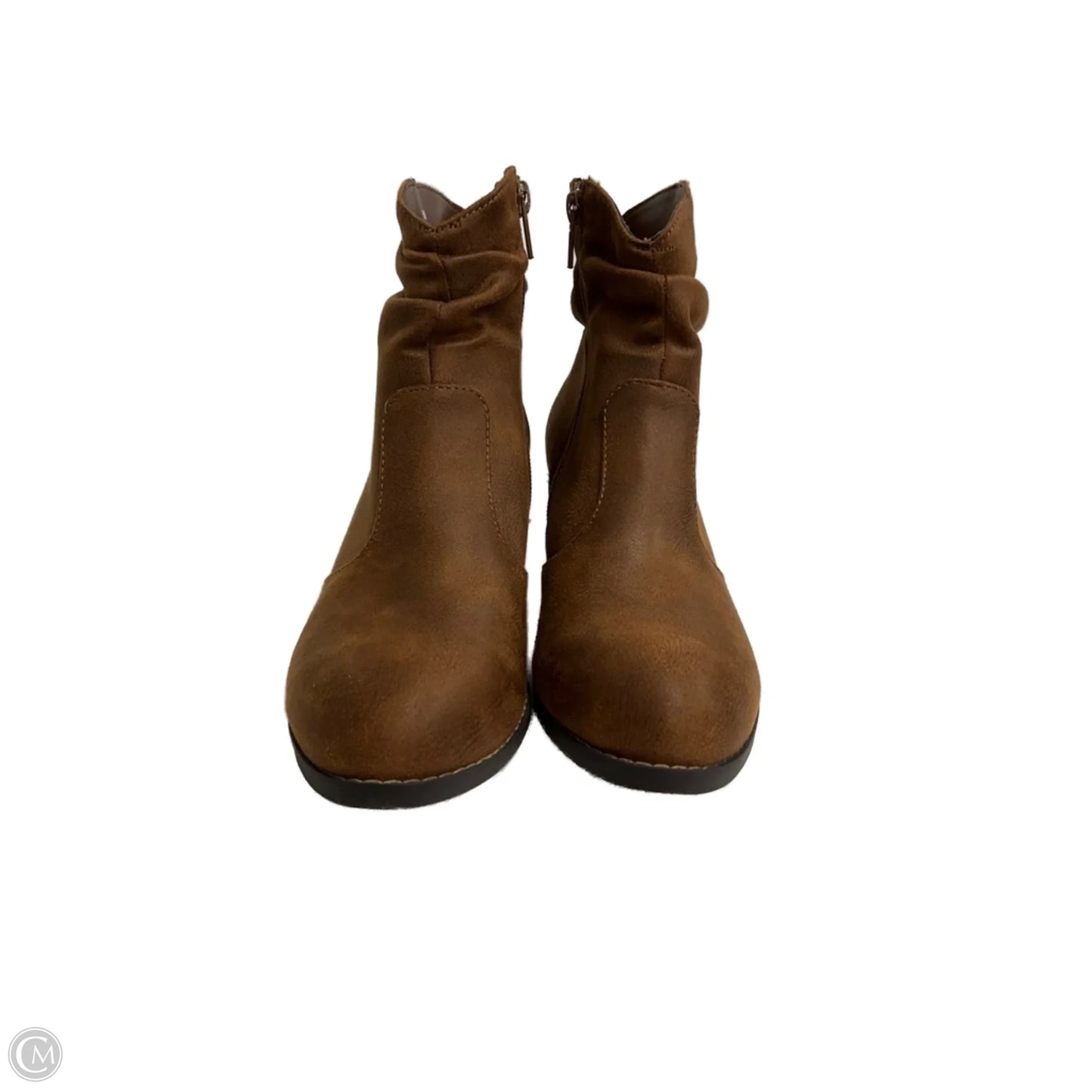 Boots Ankle Heels By Clothes Mentor In Brown, Size: 7