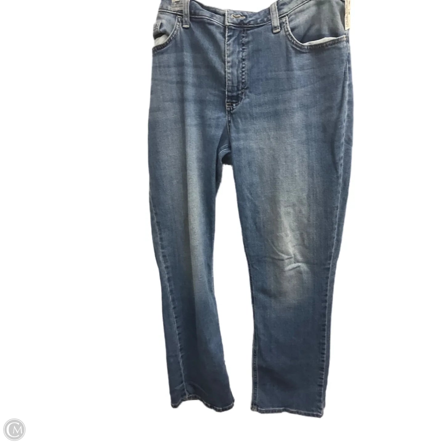 Jeans Straight By Lee In Blue Denim, Size: 16