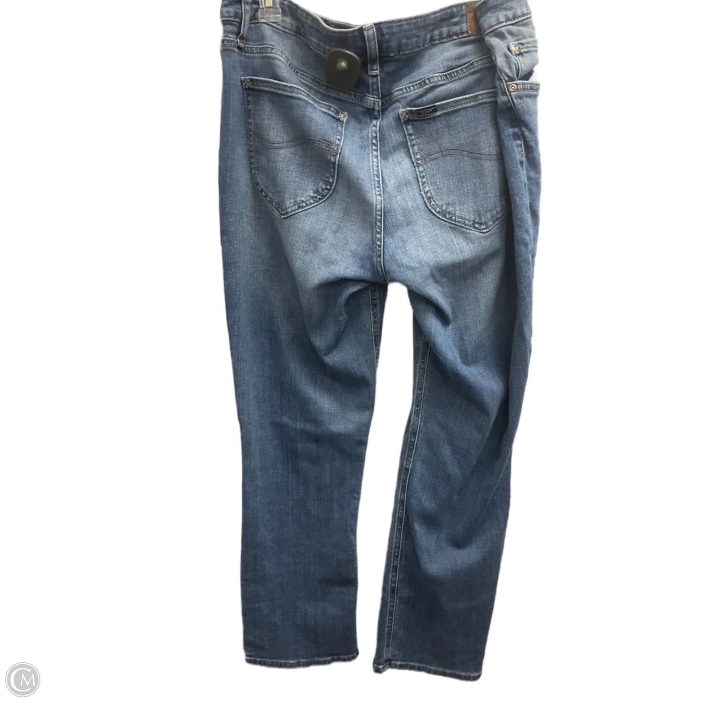 Jeans Straight By Lee In Blue Denim, Size: 16
