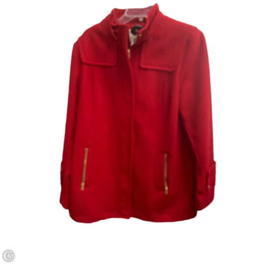 Coat Peacoat By A New Day In Red, Size: Xl