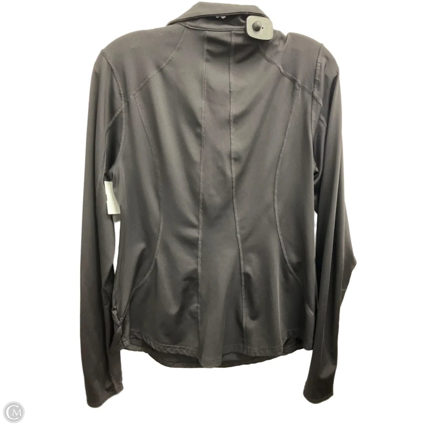 Athletic Top Long Sleeve Collar By Tek Gear In Black, Size: L