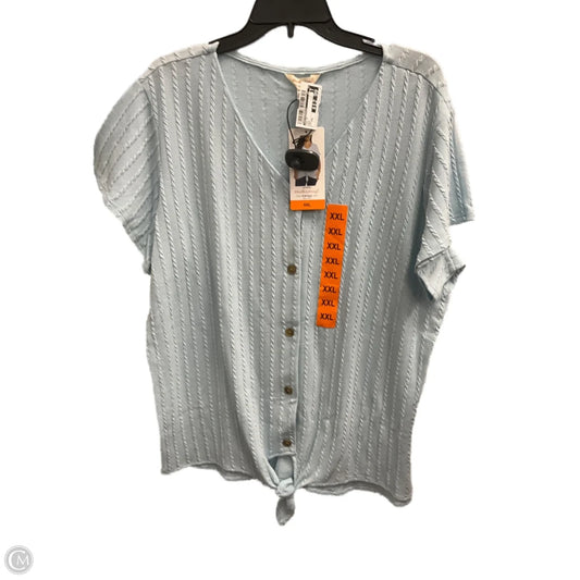 Top Short Sleeve By Weatherproof In Blue, Size: Xxl