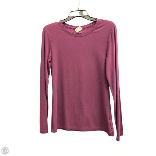 Top Long Sleeve Basic By Apt 9 In Maroon, Size: M