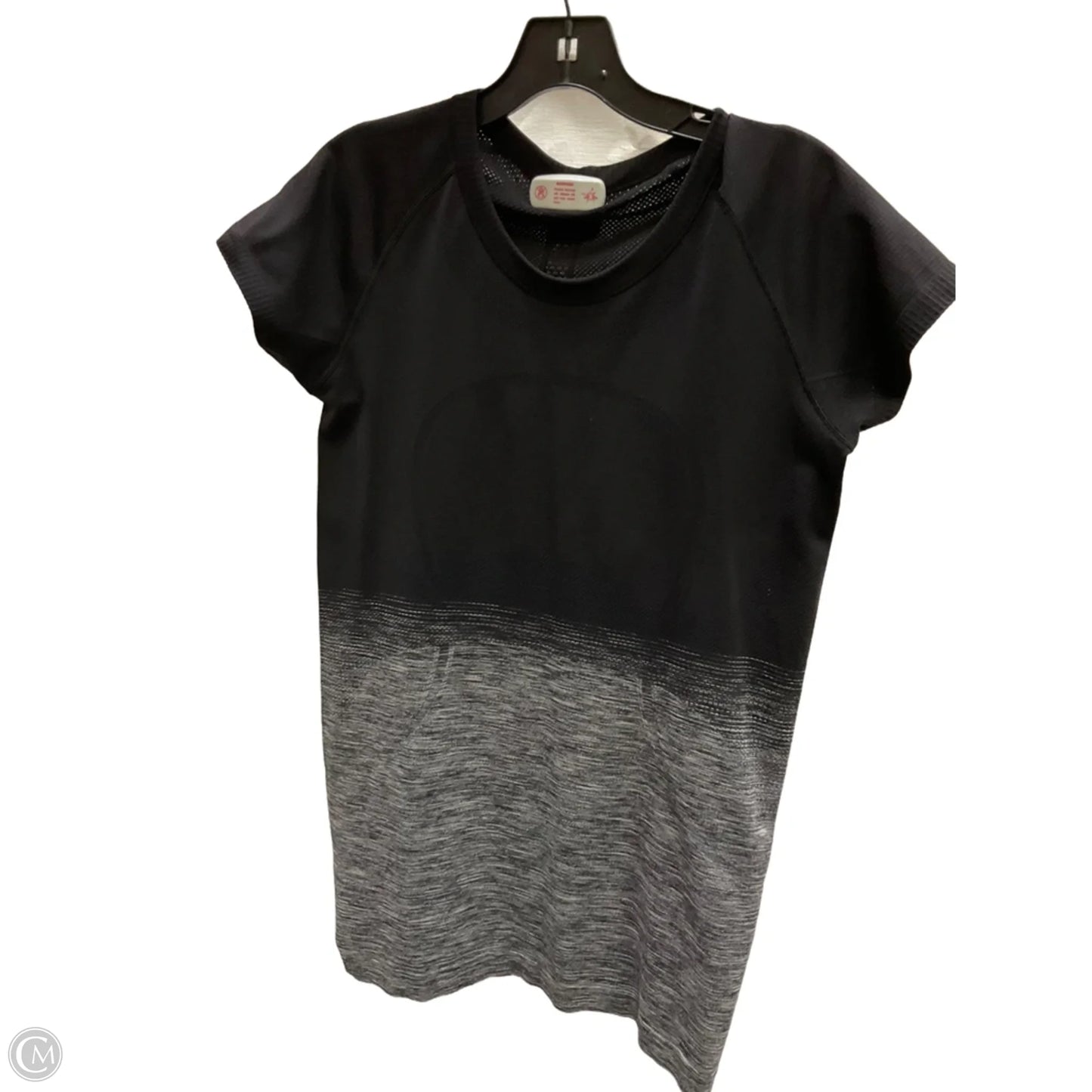 Athletic Top Short Sleeve By Lululemon In Black, Size: M