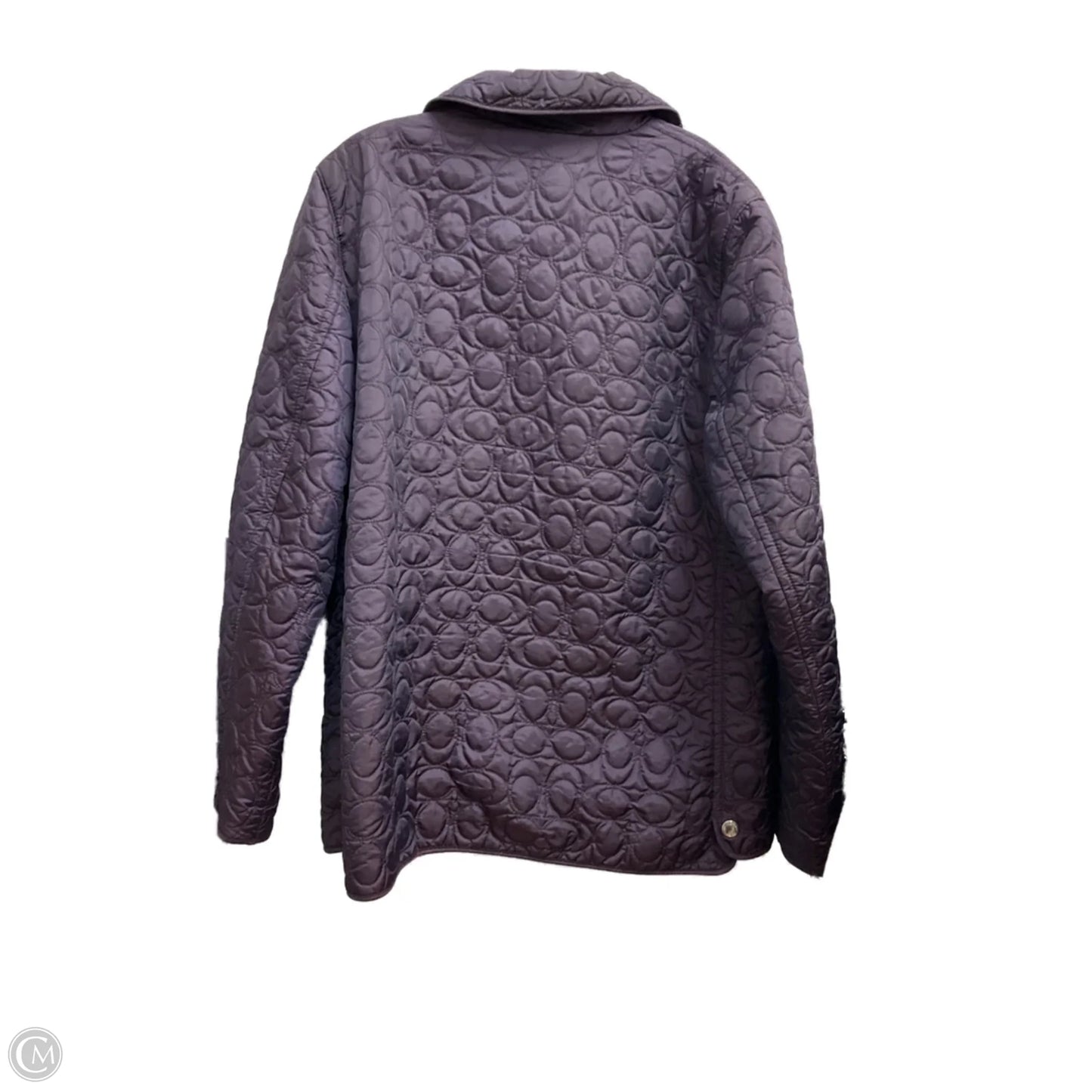 Jacket Designer By Coach In Purple, Size: Xl