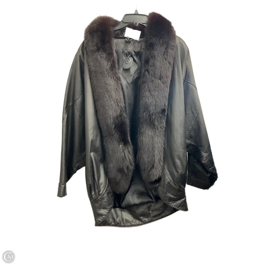 Coat Leather By Jacqueline Ferrar In Black, Size: M