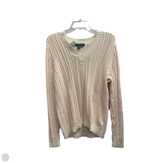 Sweater By Lauren By Ralph Lauren In Pink, Size: Xl