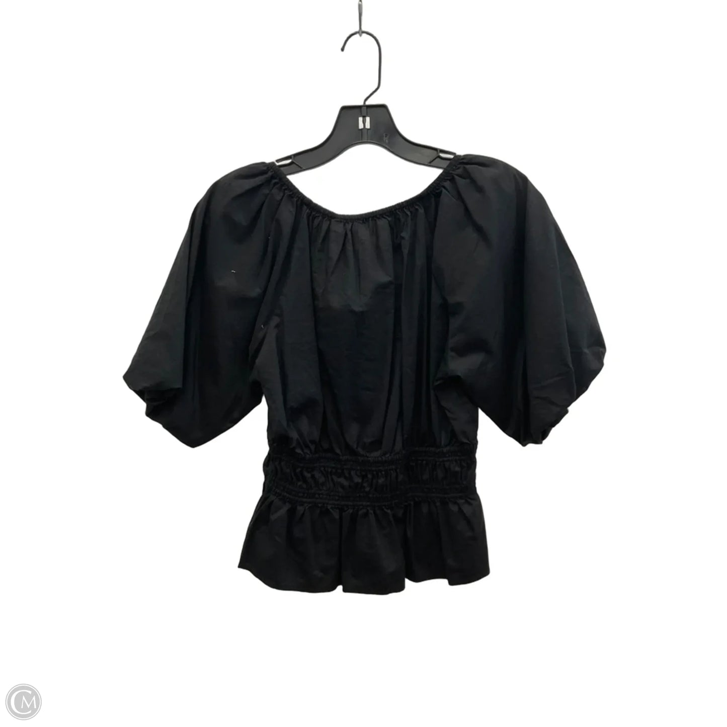 Top Short Sleeve By Loft In Black, Size: S
