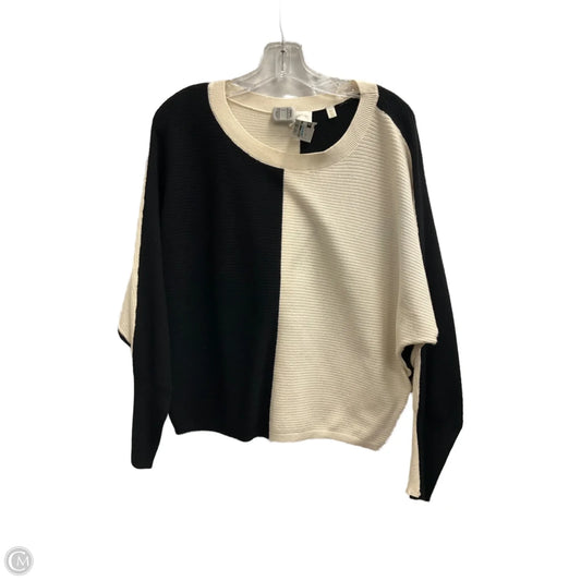 Top Long Sleeve By Cyrus In Black & White, Size: S