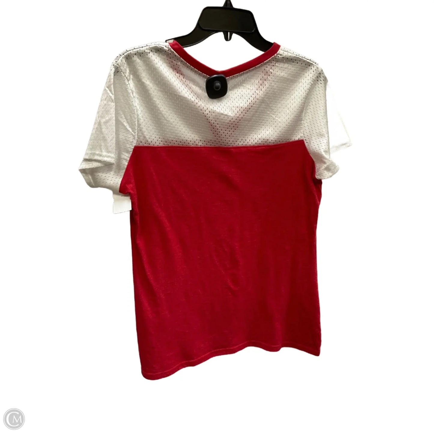 Top Short Sleeve By Clothes Mentor In Red & White, Size: L