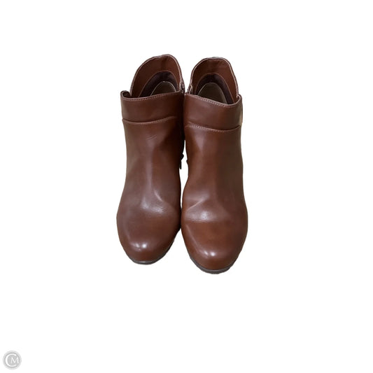 Boots Ankle Heels By Giani Bernini In Brown, Size: 8.5