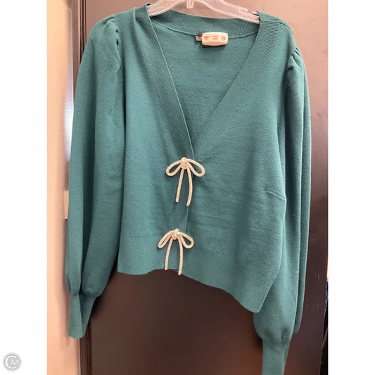 Cardigan By Express In Green, Size: Xl