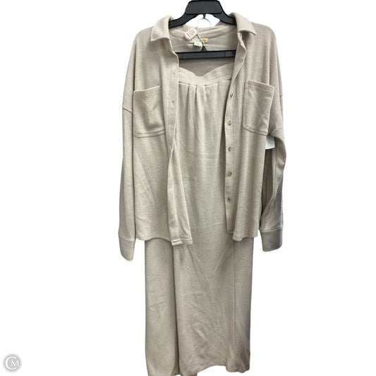 Pants Set 2pc By C And C In Beige, Size: Xl