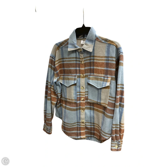Blouse Long Sleeve By Clothes Mentor In Plaid Pattern, Size: Xs