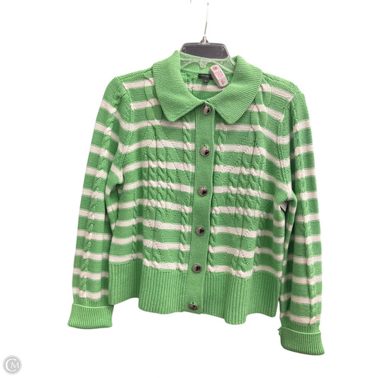 Cardigan By Talbots In Striped Pattern, Size: Lp