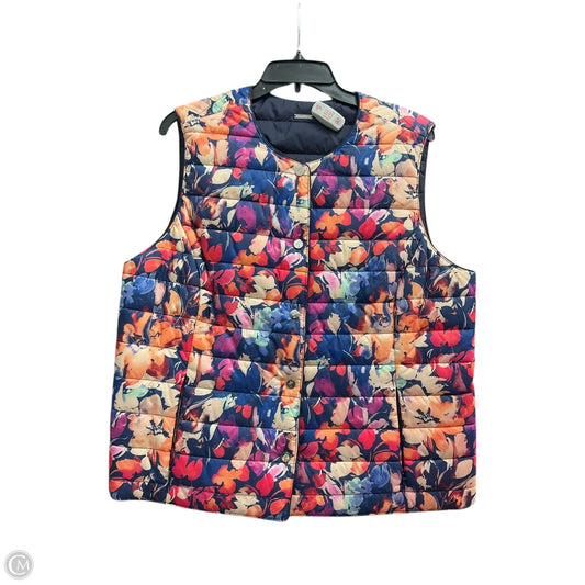 Vest Puffer & Quilted By Tommy Bahama In Floral Print, Size: L