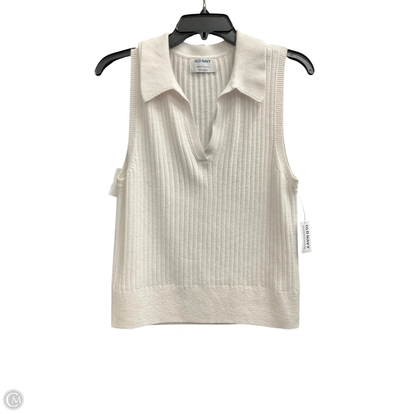 Top Sleeveless By Old Navy In White, Size: L
