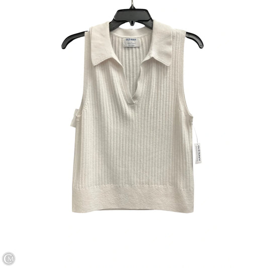 Top Sleeveless By Old Navy In White, Size: L