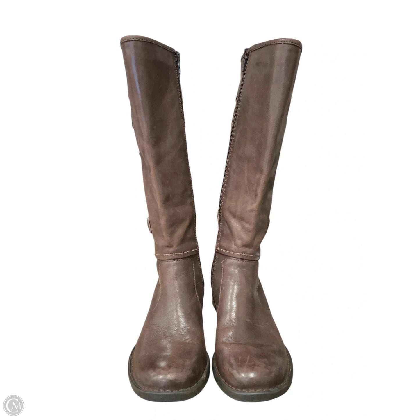 Boots Leather By Born In Brown, Size: 6