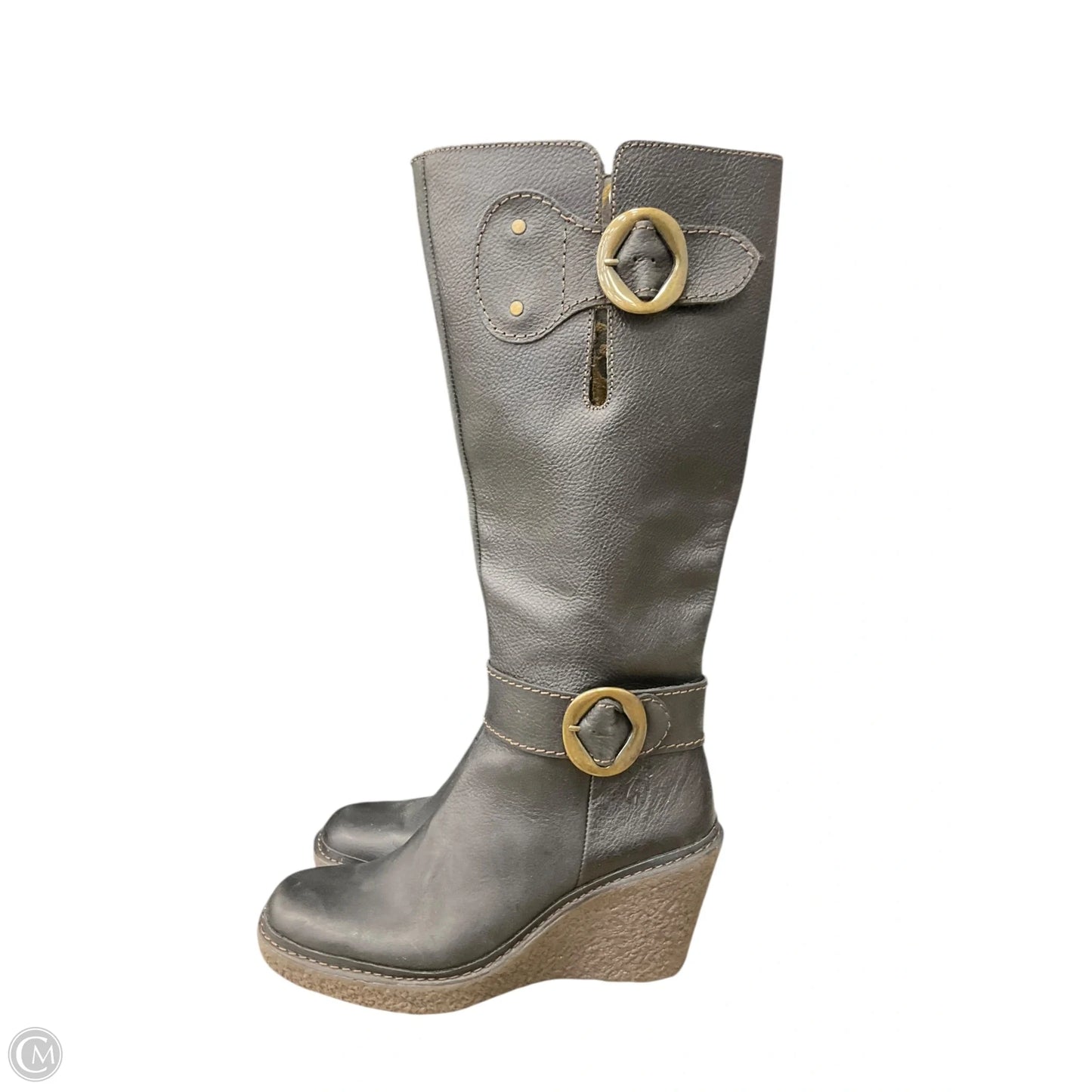 Boots Mid-calf Heels By Fly London In Black, Size: 6.5