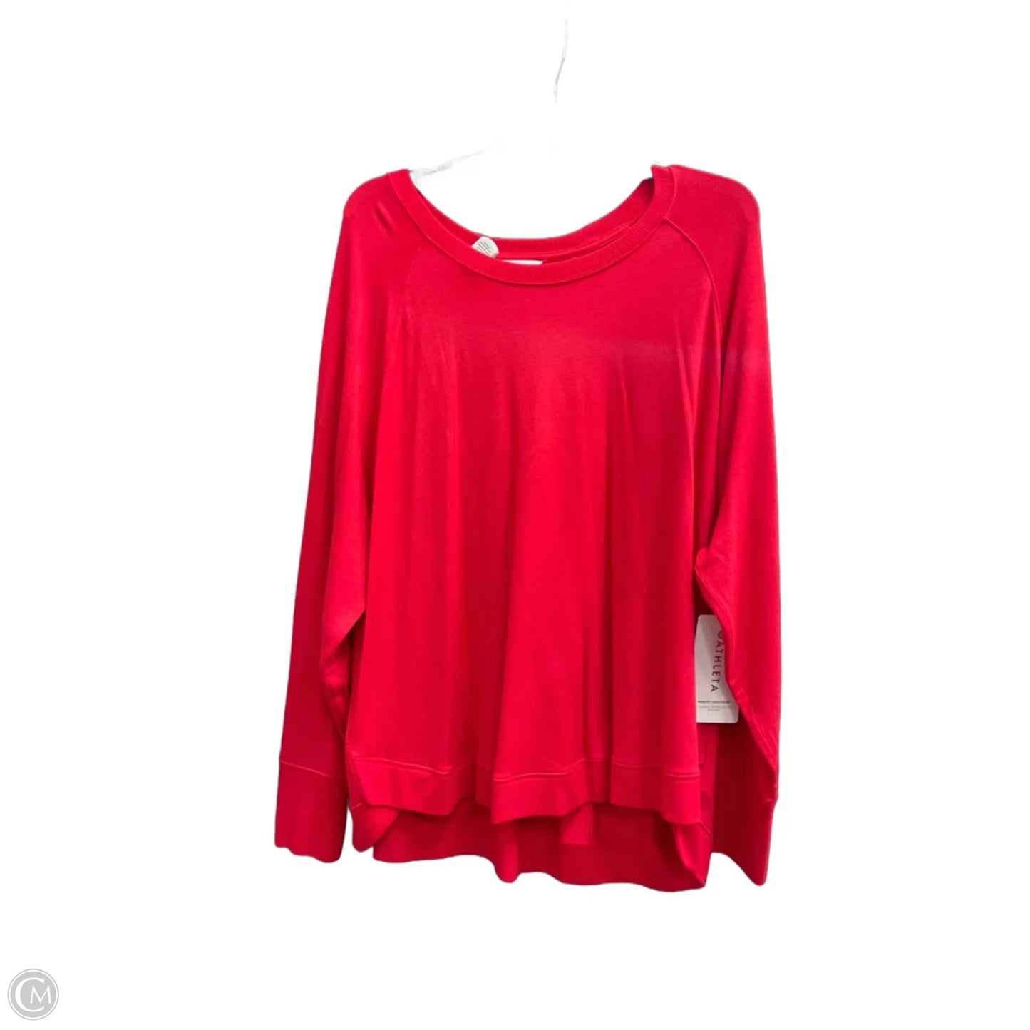 Athletic Top Long Sleeve Crewneck By Athleta In Red, Size: 2x