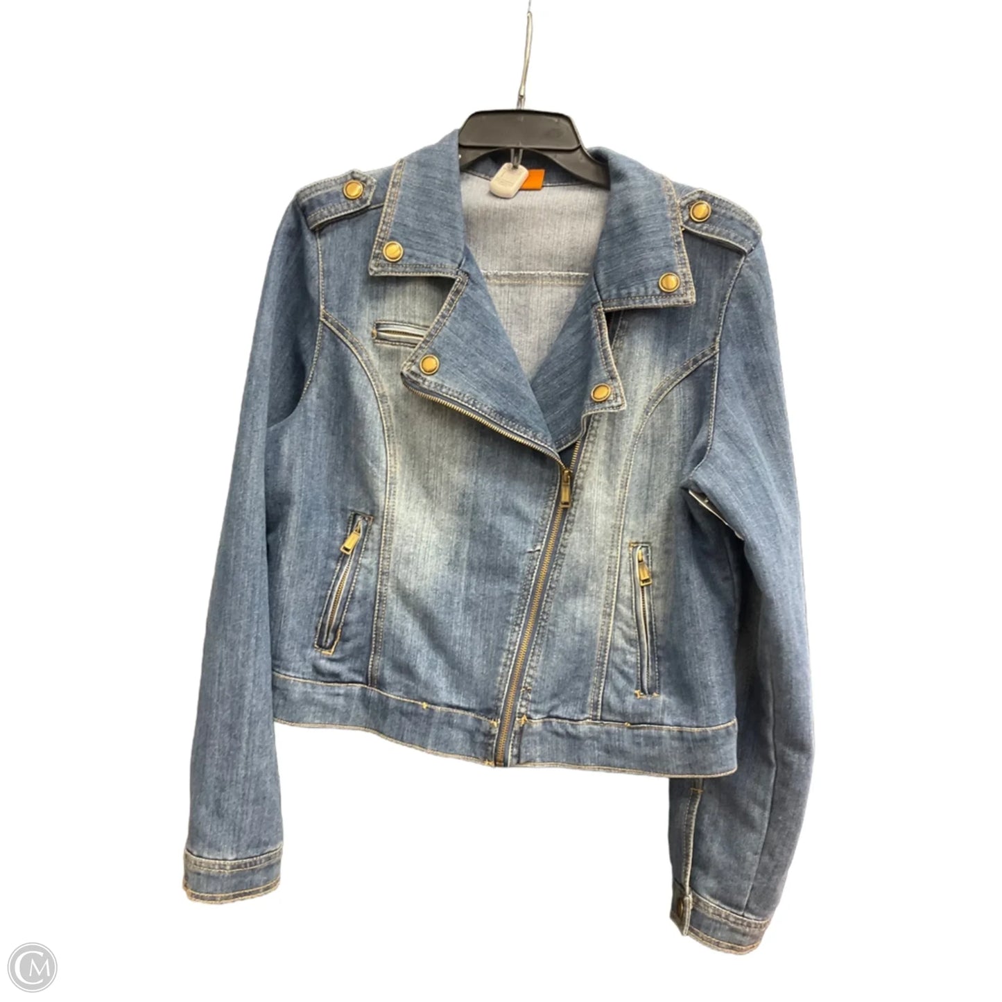 Jacket Denim By Jou Jou In Blue Denim, Size: Xl