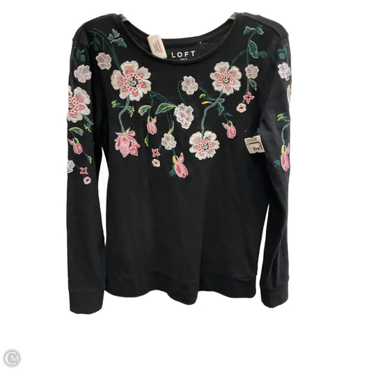 Top Long Sleeve By Loft In Black, Size: S