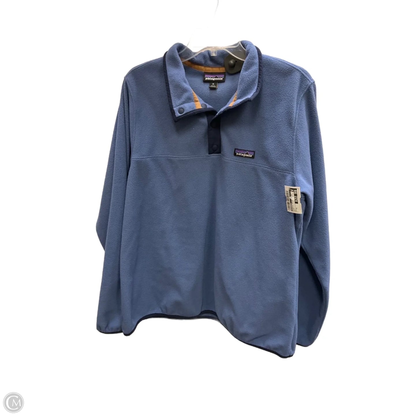 Athletic Top Long Sleeve Collar By Patagonia In Blue, Size: Xl