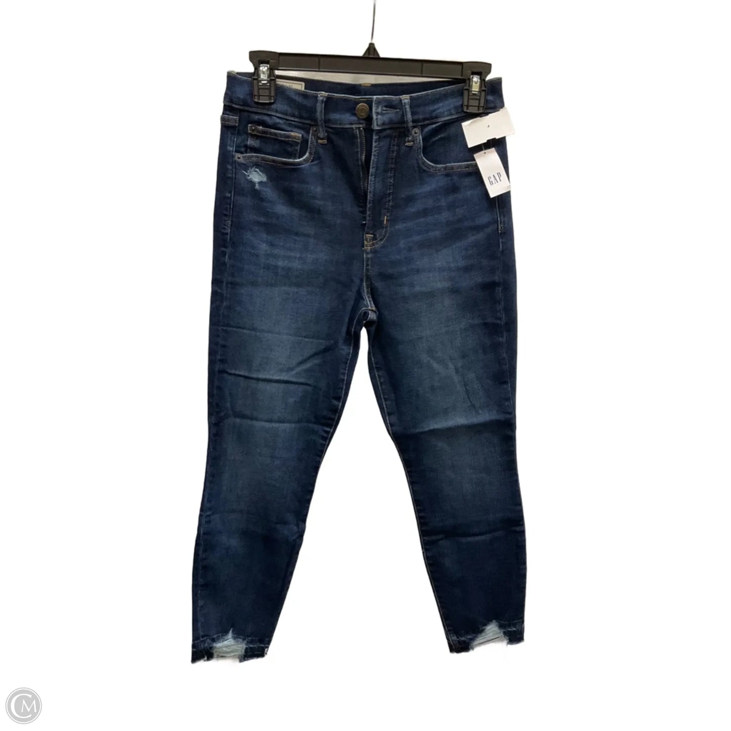 Jeans Skinny By Gap In Blue Denim, Size: 4p