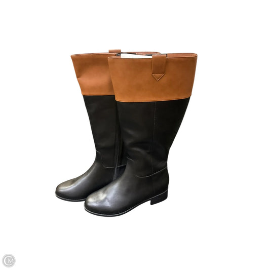 Boots Knee Flats By Lane Bryant In Black & Brown, Size: 9