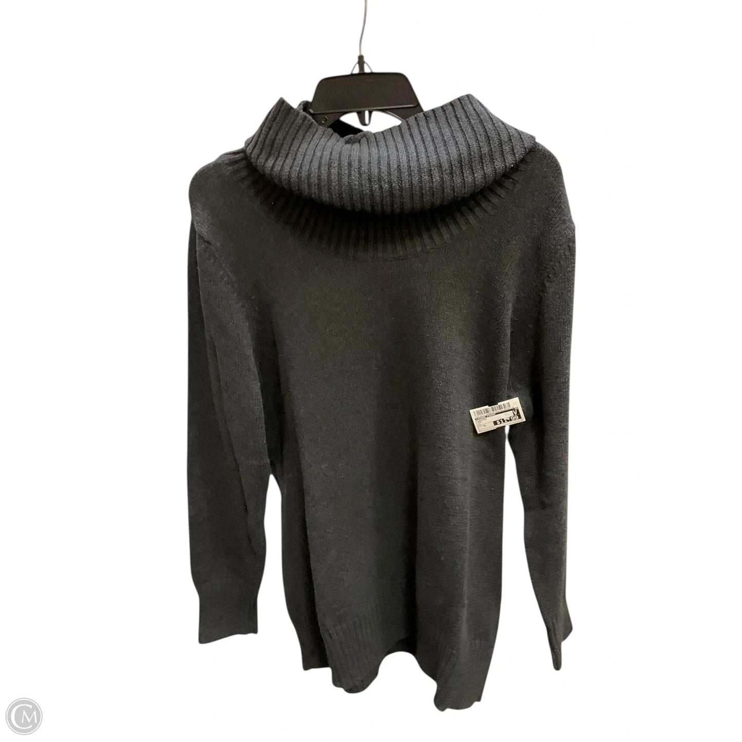 Sweater By Jeanne Pierre In Grey, Size: Xl