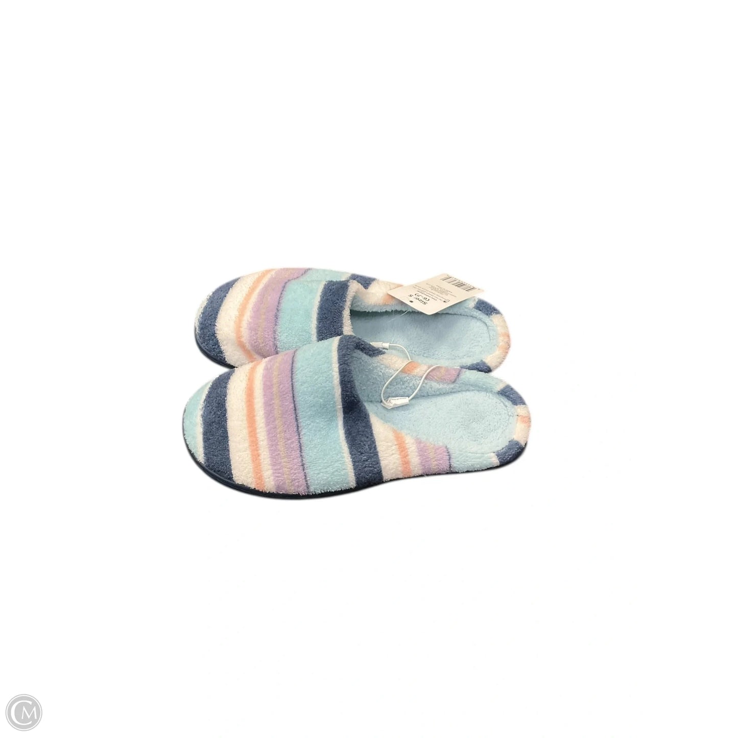 Slippers By Bobbie Brooks In Striped Pattern